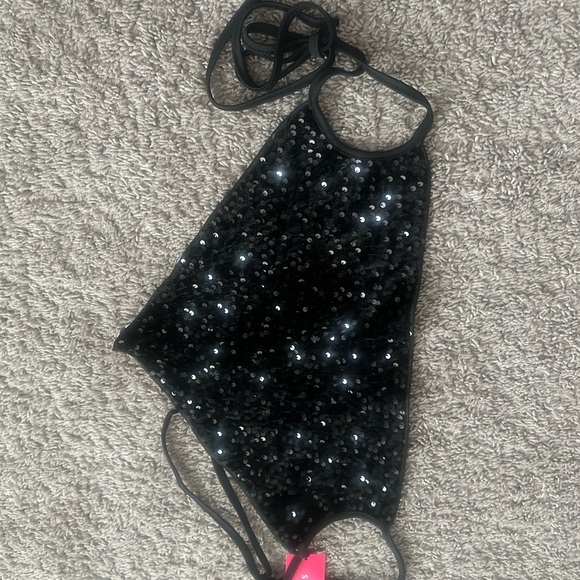 Brand New Black Sequin Halter Top. - Picture 1 of 3